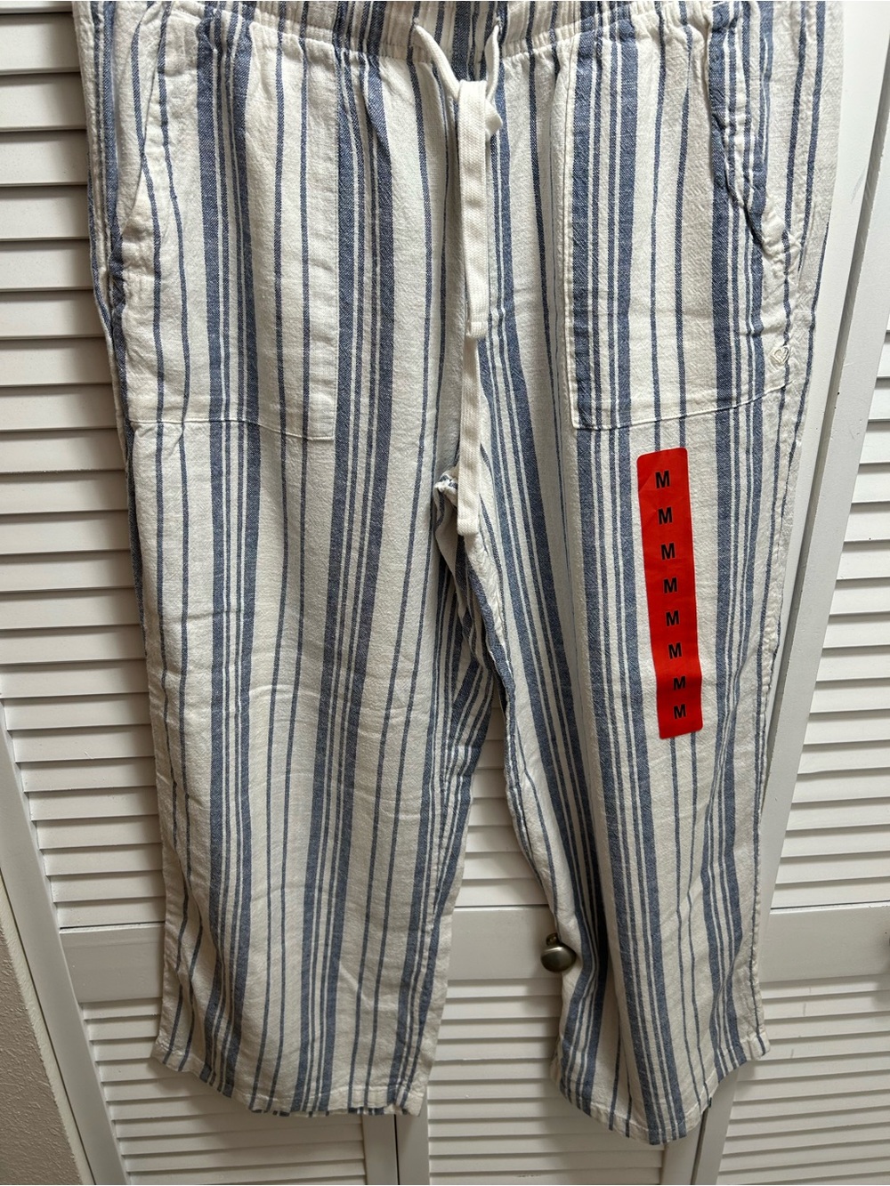 Roxy Blue and White Striped Women’s Jogger Sweatpants
